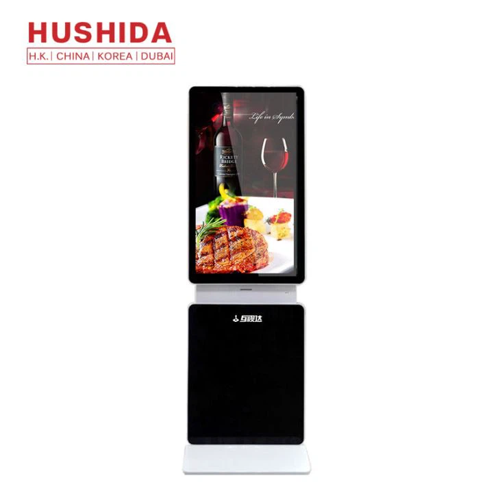 Smart Advertising Digital Signage Kiosk 360 Degrees Rotate Floor Standing Lcd Advertising Player